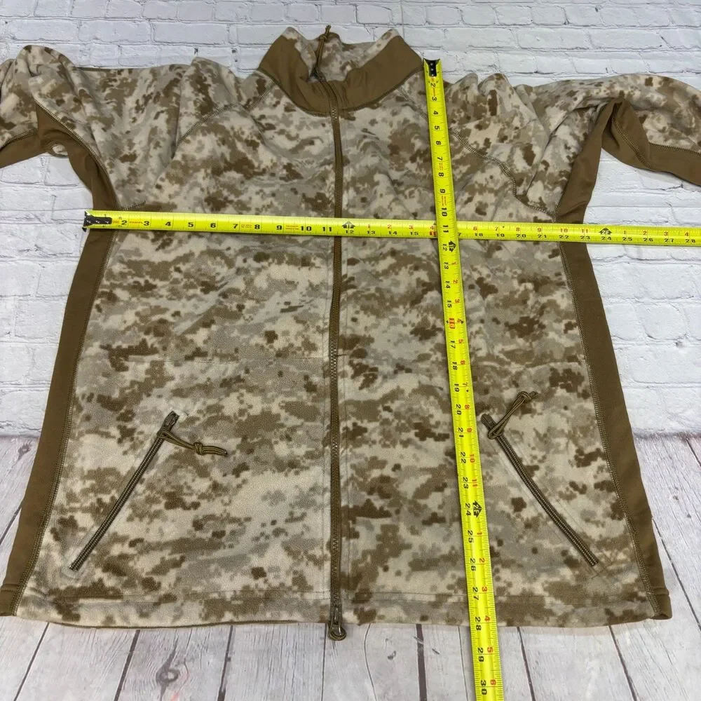 USMC Peckham Size Medium Polartec Fleece Jacket Desert MARPAT Camo C112 -10